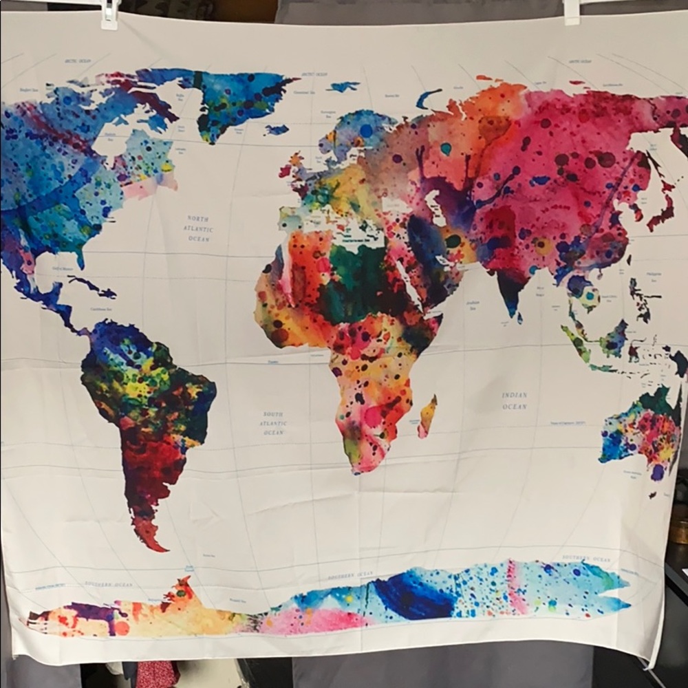 World Map Tapestry